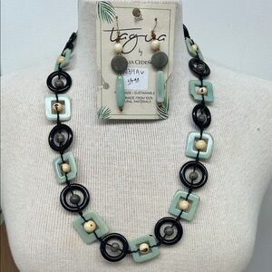 Tagua by Maya Ceden Green and Black Necklace